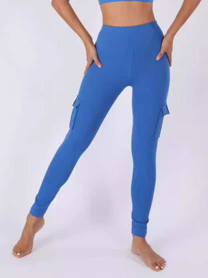 High-Waist Cargo Pocket Yoga Leggings