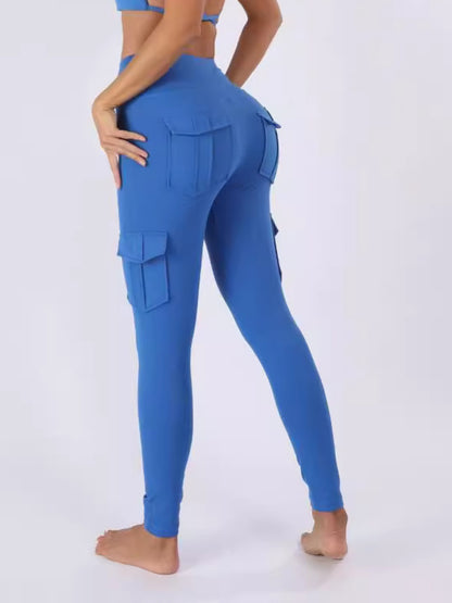 High-Waist Cargo Pocket Yoga Leggings