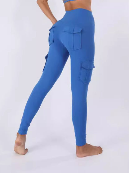 High-Waist Cargo Pocket Yoga Leggings