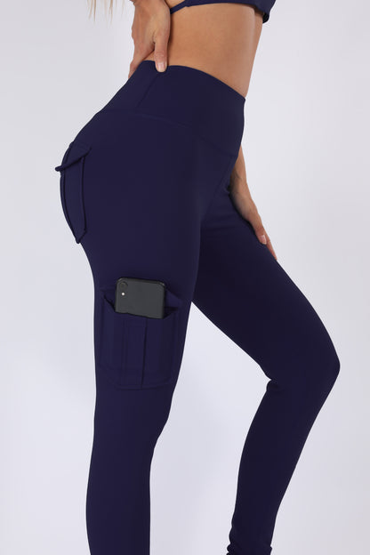 High-Waist Cargo Pocket Yoga Leggings