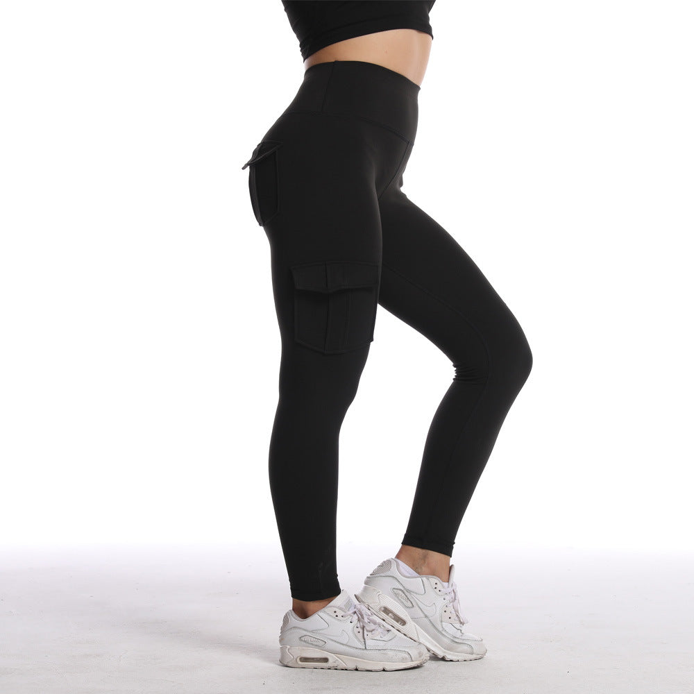 High-Waist Cargo Pocket Yoga Leggings