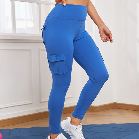 High-Waist Cargo Pocket Yoga Leggings