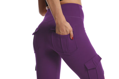 High-Waist Cargo Pocket Yoga Leggings
