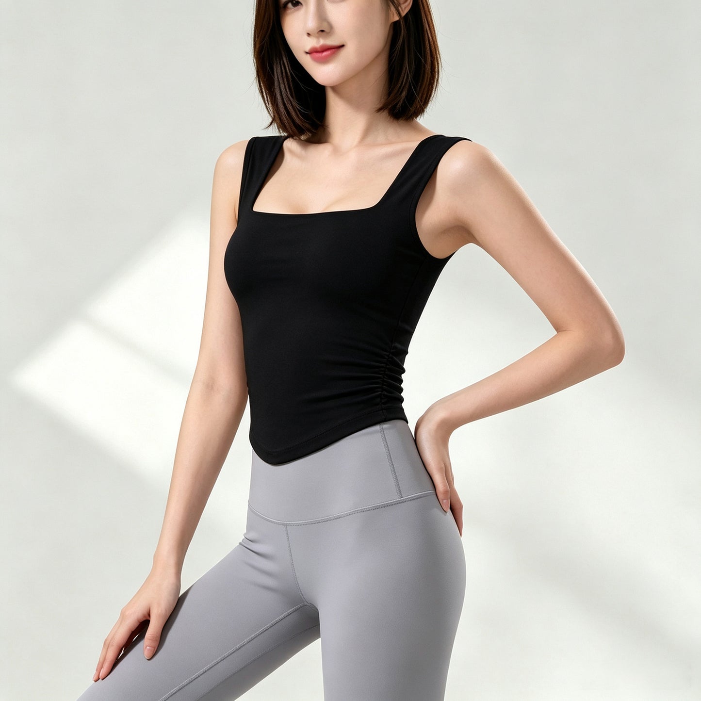 Sleeveless Yoga Tank with Built-In Bra