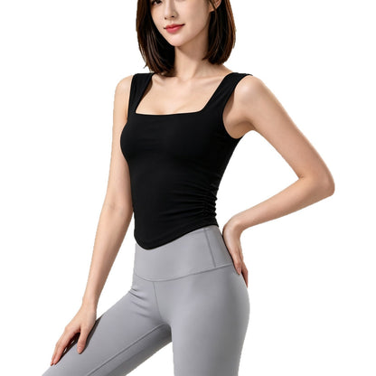 Sleeveless Yoga Tank with Built-In Bra