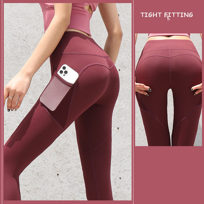 Side view showing the mesh phone pocket