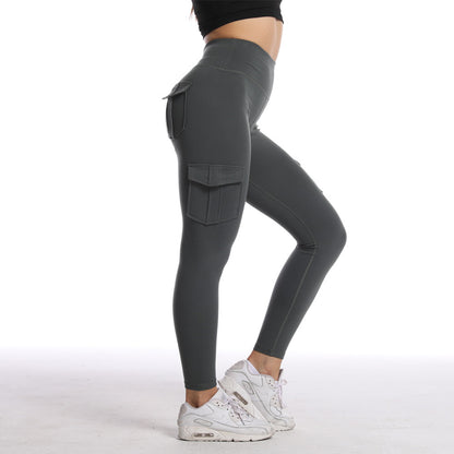 High-Waist Cargo Pocket Yoga Leggings
