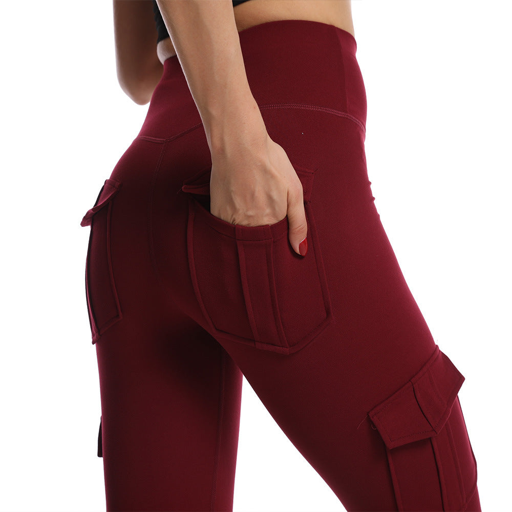 High-Waist Cargo Pocket Yoga Leggings