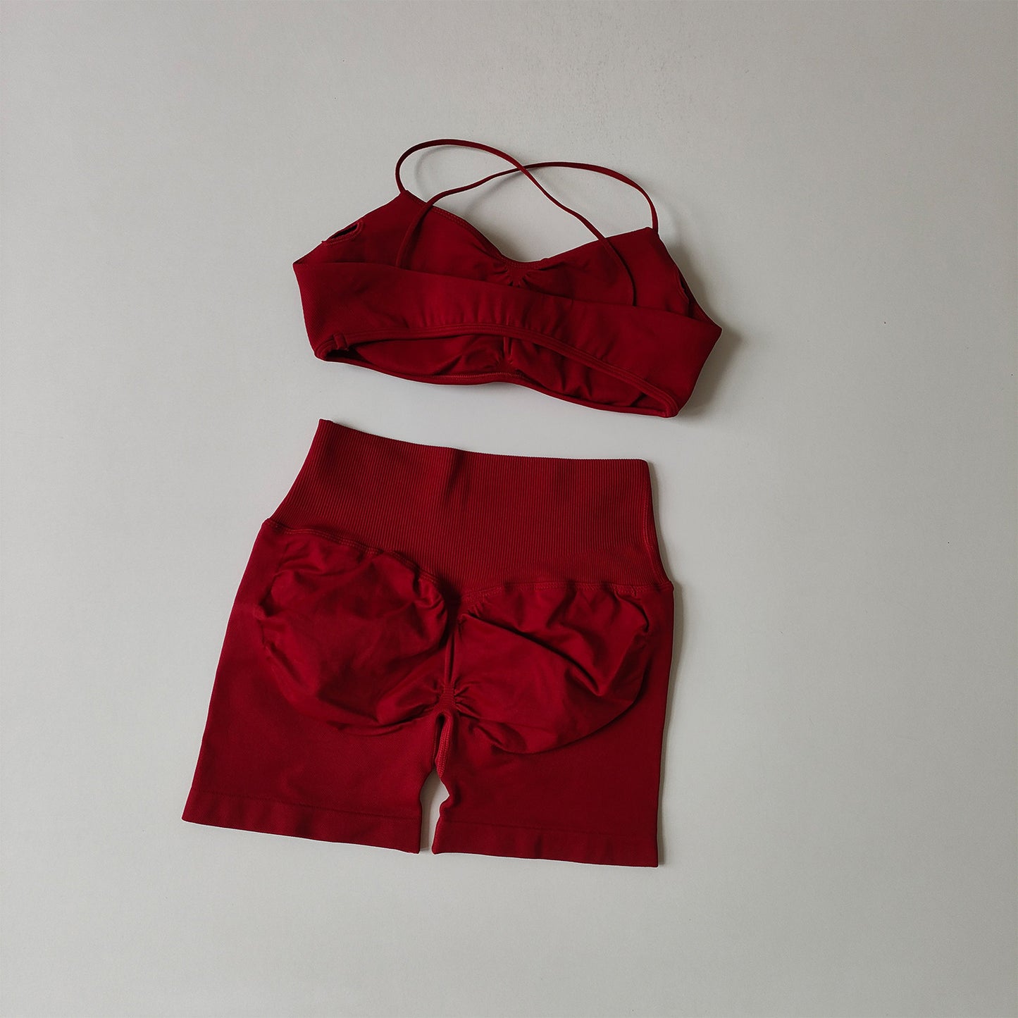 Racerback Bra & High-Waist Shorts Set